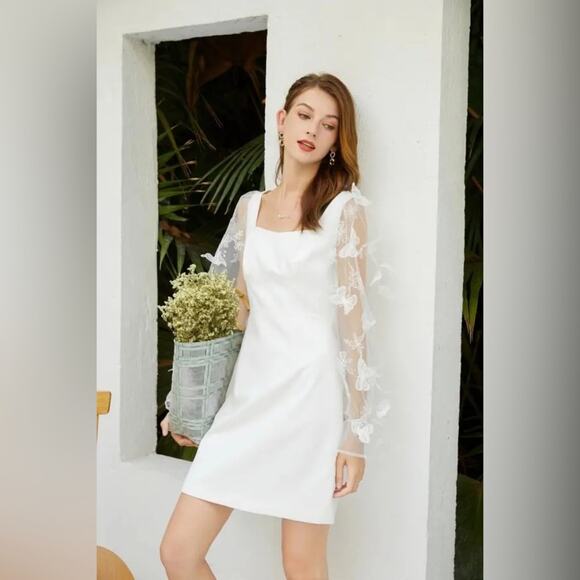 Sylphide botanical mesh sleeve dress size Large (runs small) Romantic Fairy - Picture 2 of 10